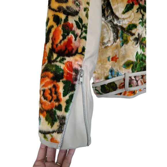 Mia Vesper Obscura Hallowed Tapestry Moto Jacket Nappa Leather Size M Unisex - Picture 9 of 10